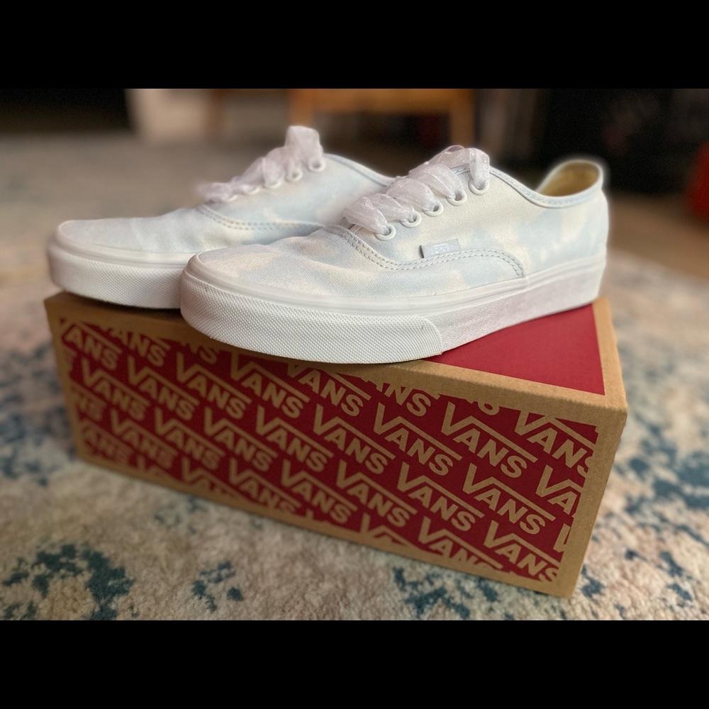 Vans (Bleach Wash) Balled Blue Size 8